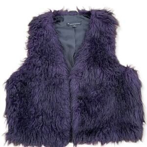 Forever 21 purple faux fur vest size small
